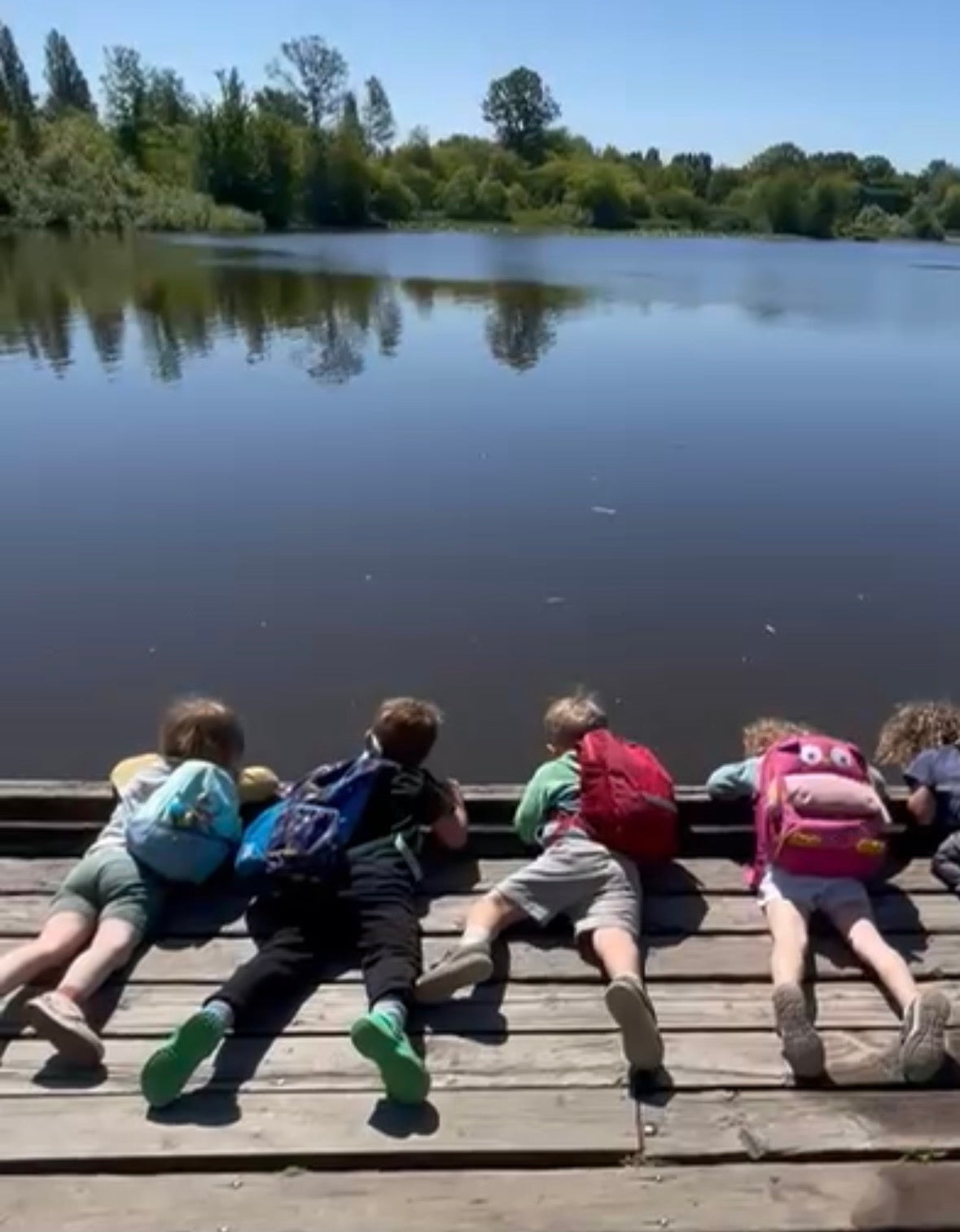 Sunhouse Camps kids at Trout Lake dock, East Vancouver - July 2026